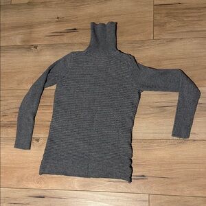 Elegant Charcoal Turtleneck Sweater for Women - stretchy and fitted